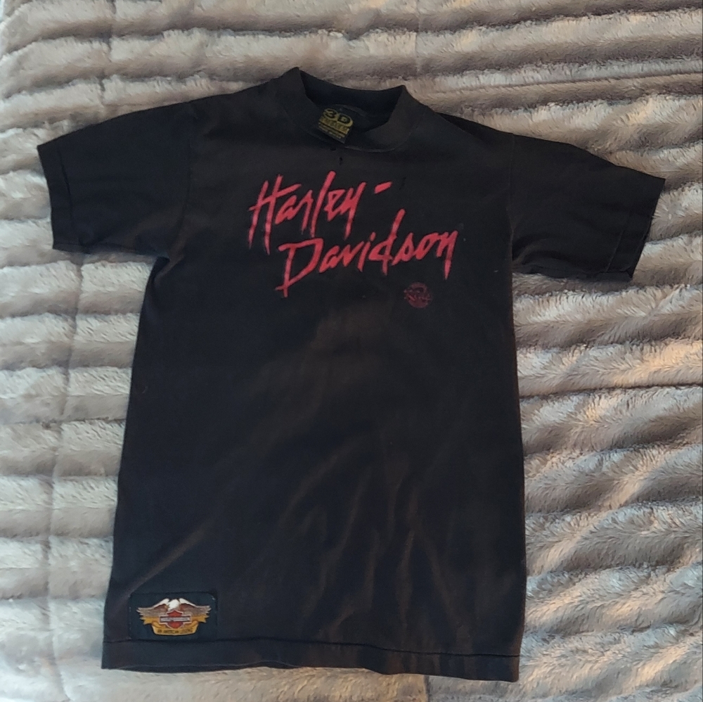 Vintage *Rare* 3DEmblem Harley Davidson Kid's (Unisex) Tshirt